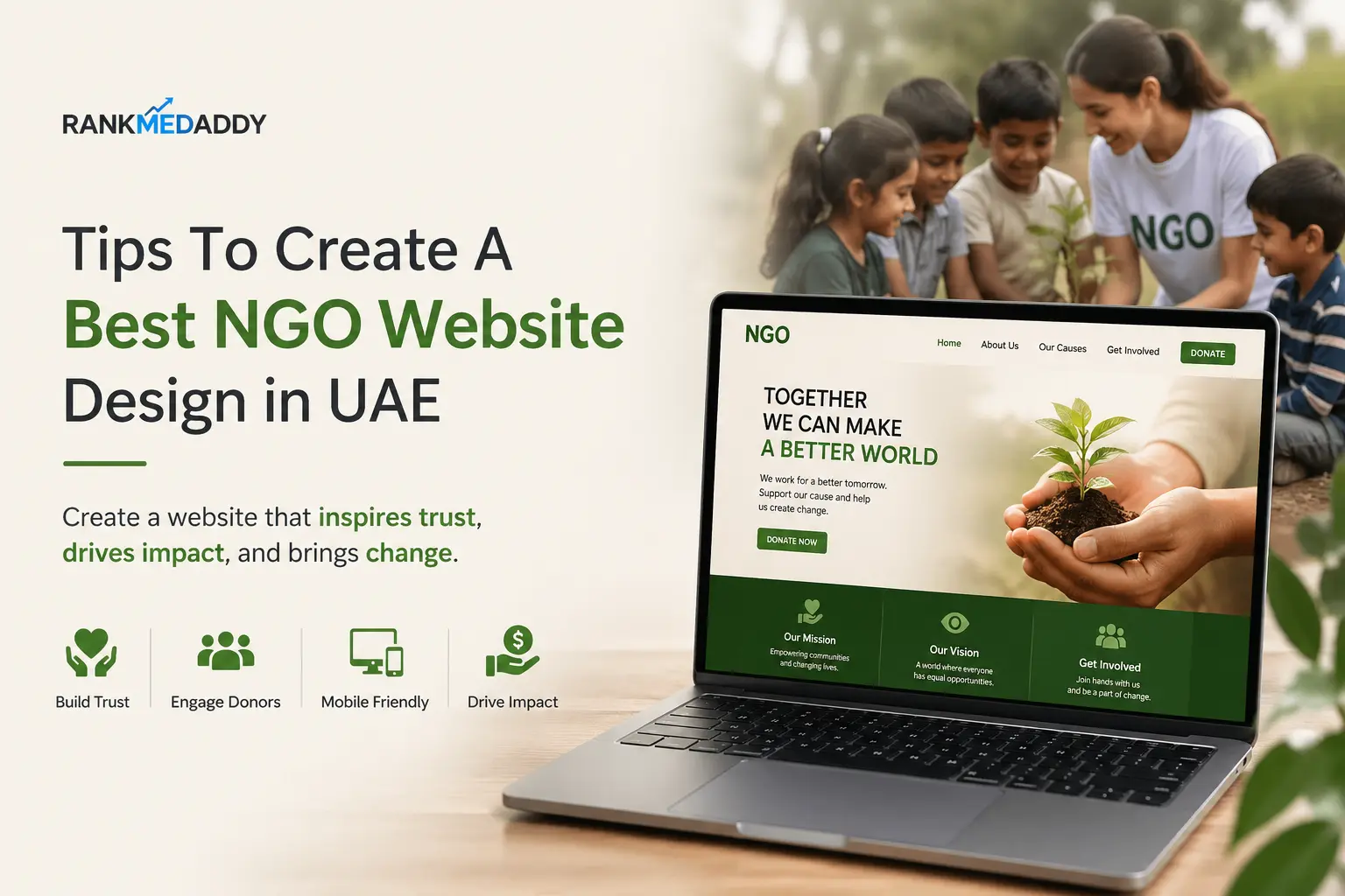 Tips To Create A Best NGO Website Design in UAE-RANKMEDADDY