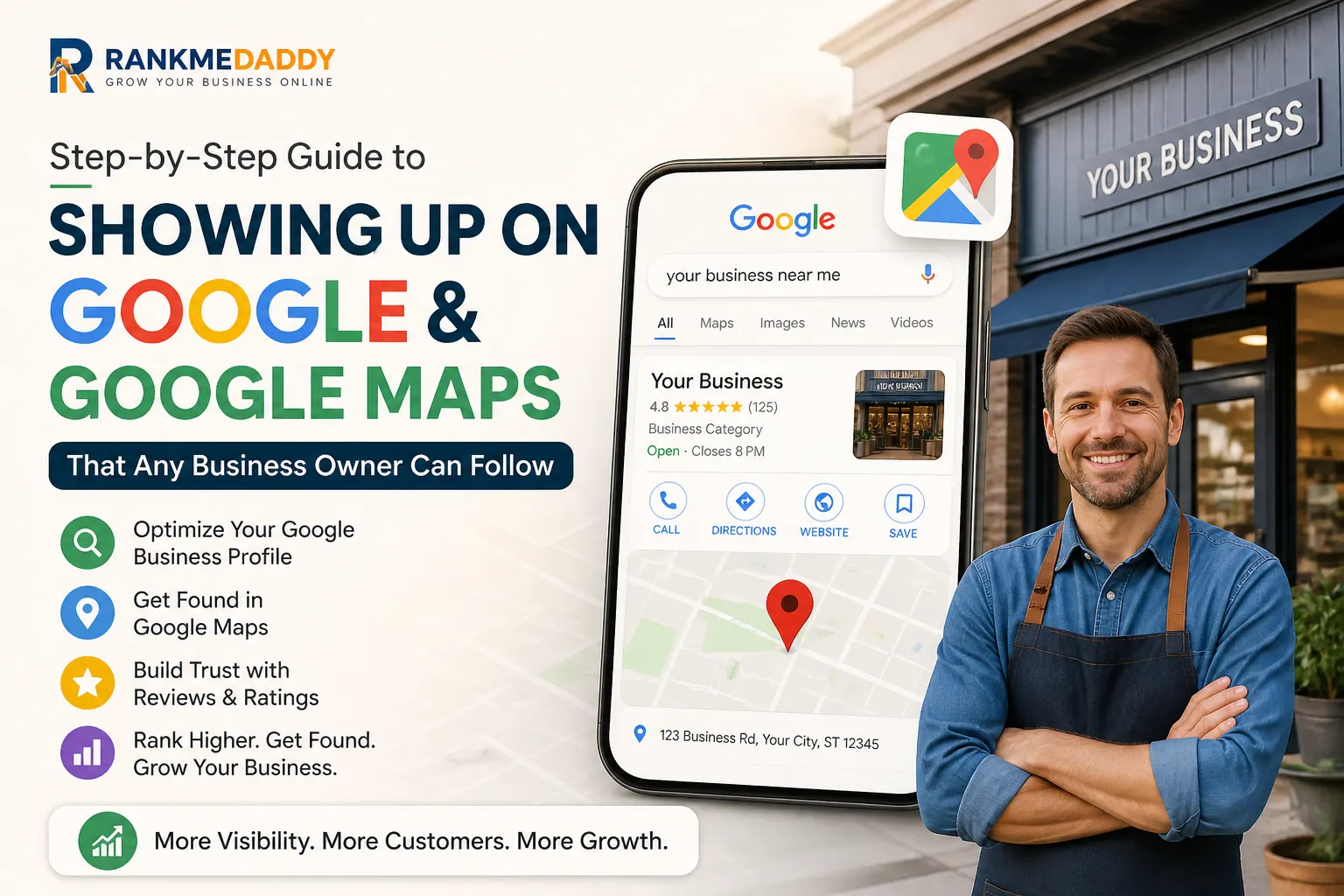 Step-by-Step Guide to Showing Up On Google & Google Maps That Any Business Owner Can Follow-rankmedaddy