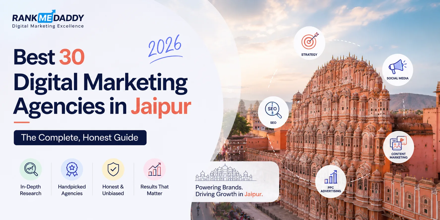 Best 30 Digital Marketing Agencies in Jaipur (2026) The Complete, Honest Guide-rankmedaddy